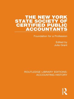 cover image of The New York State Society of Certified Public Accountants